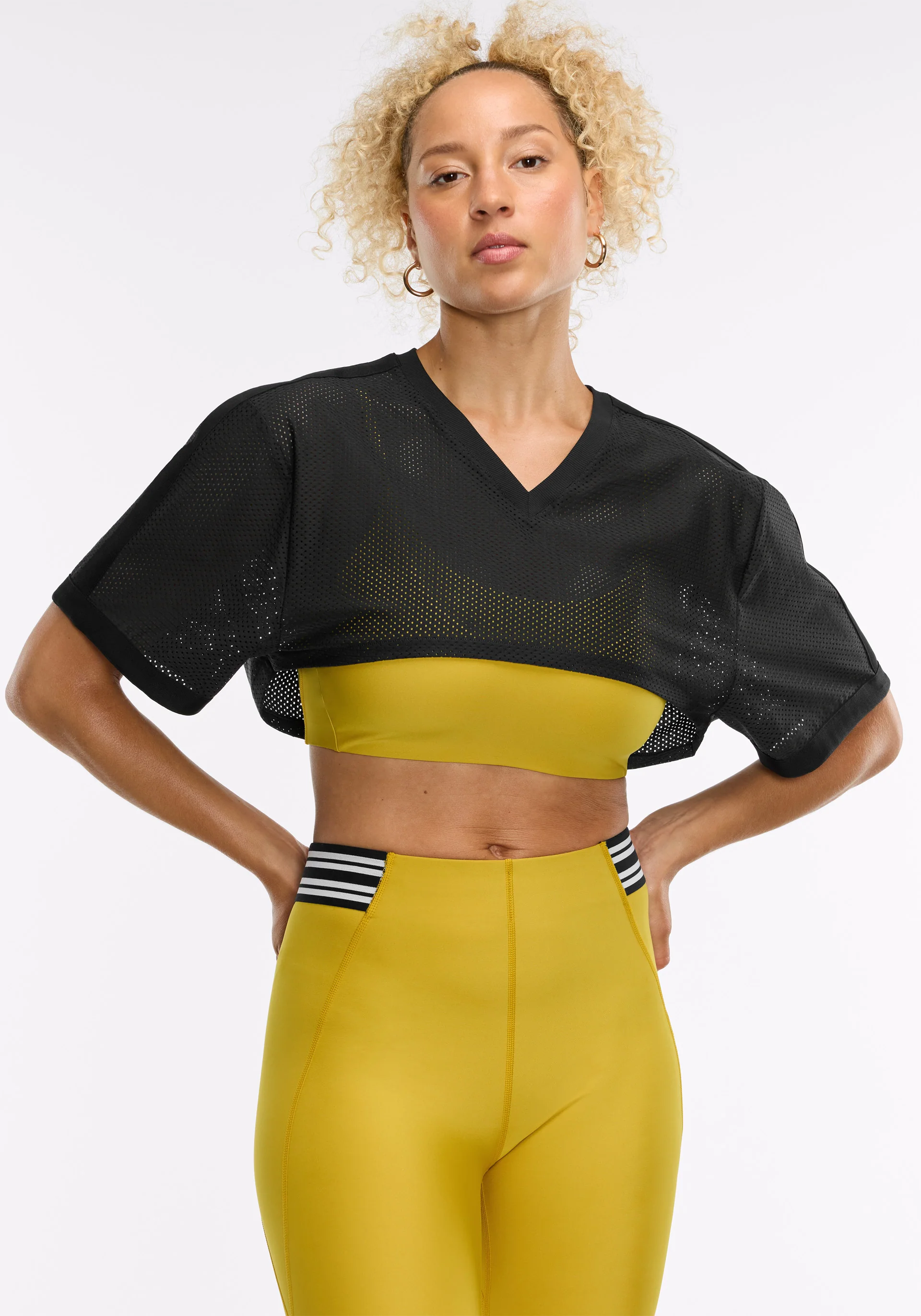 Basketball Mesh V-Neck Short Sleeve Tee - Image 2