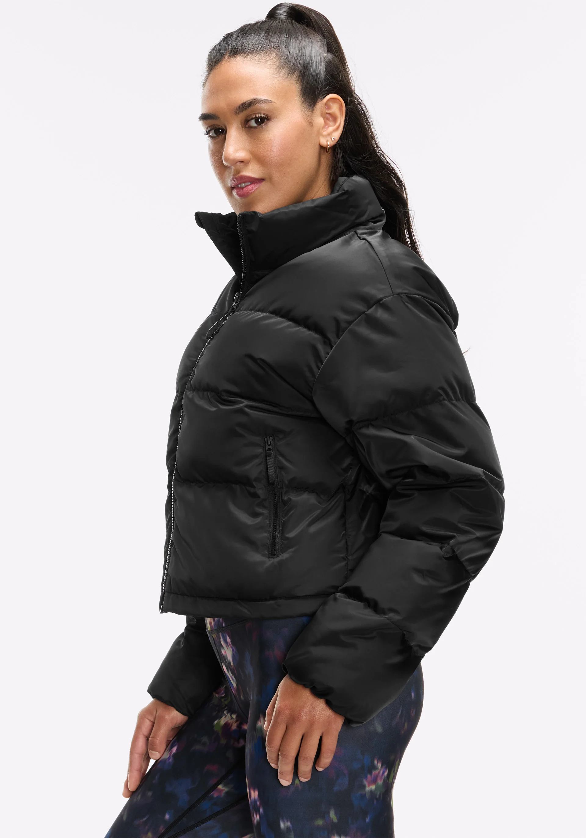 Shine Crop Puffer Jacket - Image 2