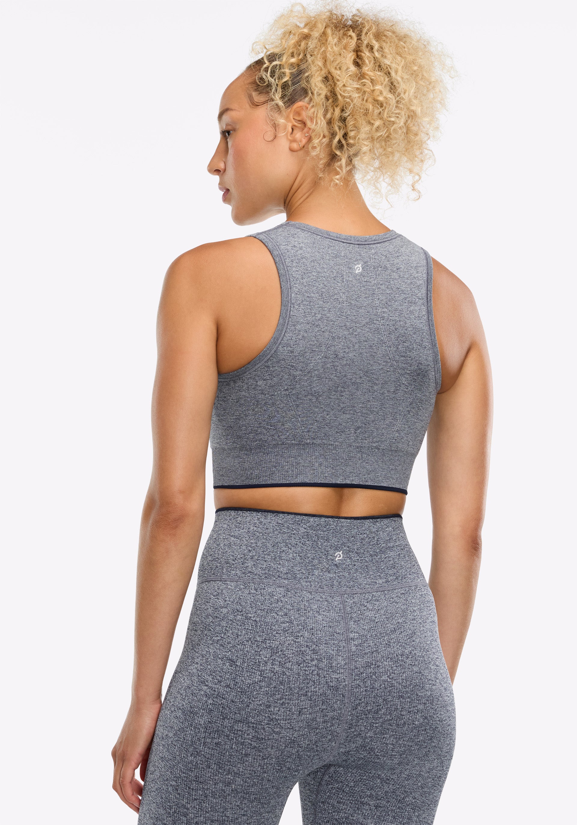 Seamless Melange High Neck Bra - Image 2
