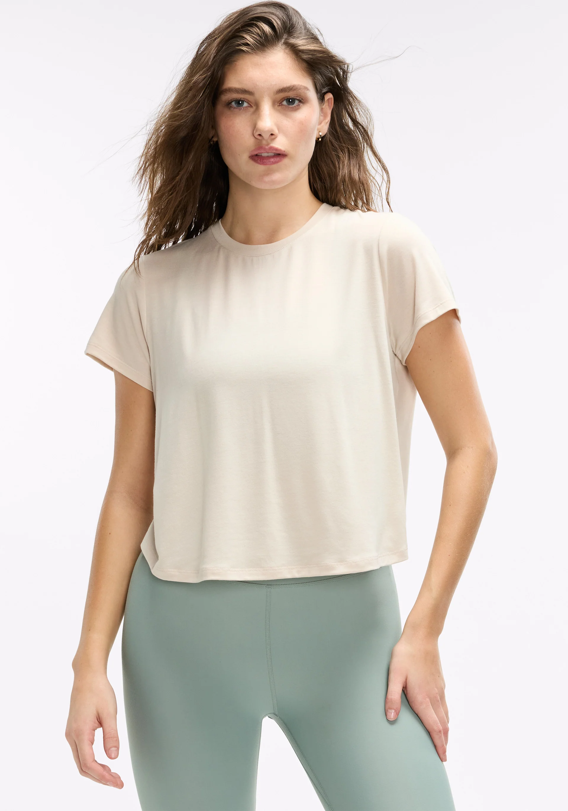 Drapey Interlock Splice Back Tee - Image 3