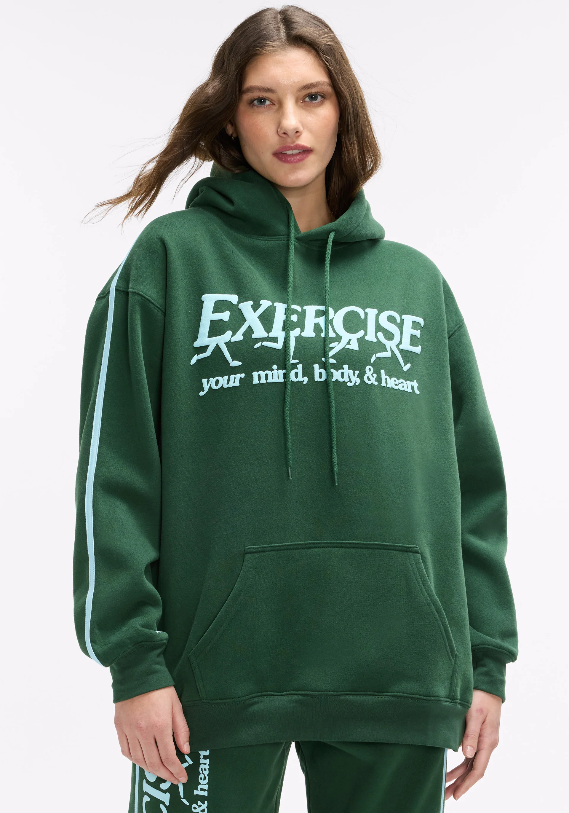 Exercise Your Mind, Body & Heart Oversized Hoodie - Image 2