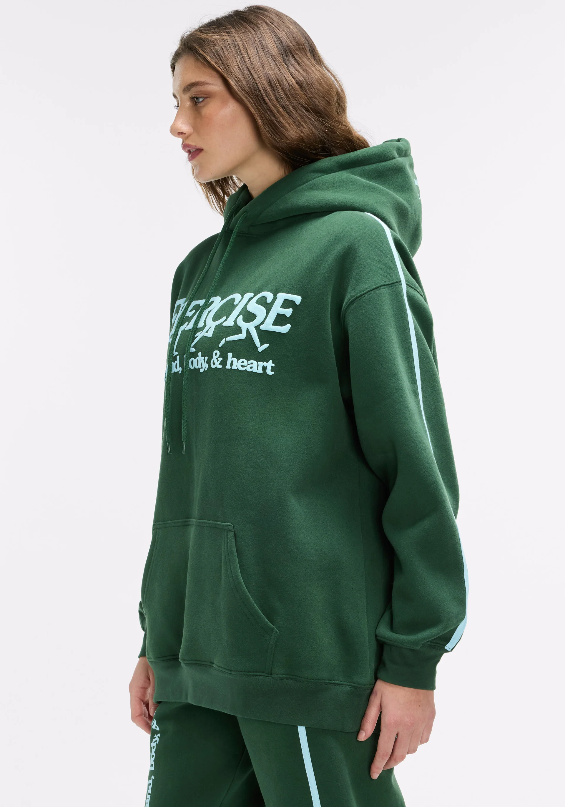 Exercise Your Mind, Body & Heart Oversized Hoodie - Image 3