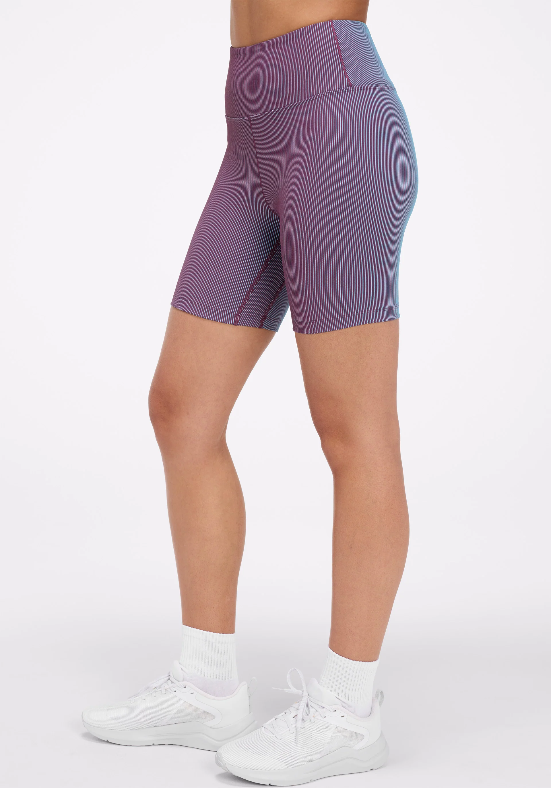 Dual Tone Rib High Rise Bike Short 7" - Image 2