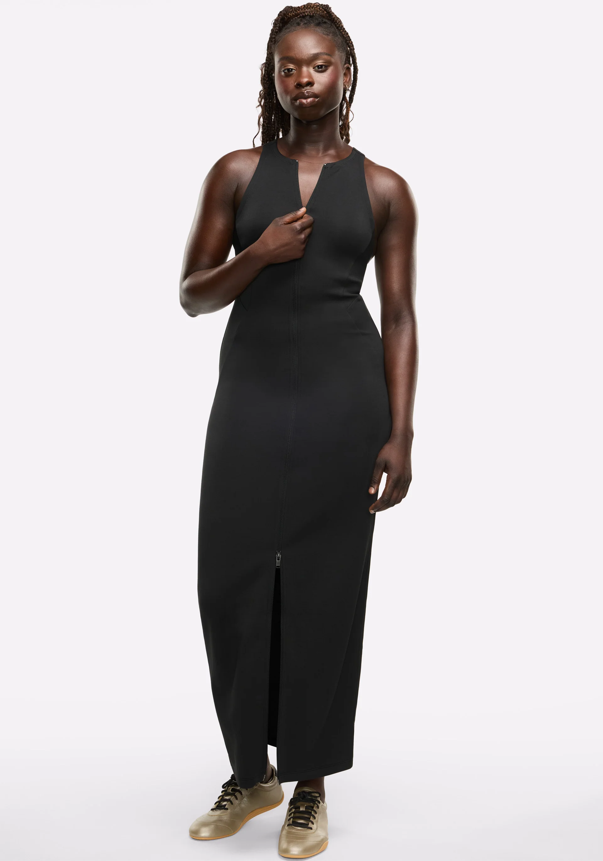 Racerback Maxi Zip Dress - Image 8
