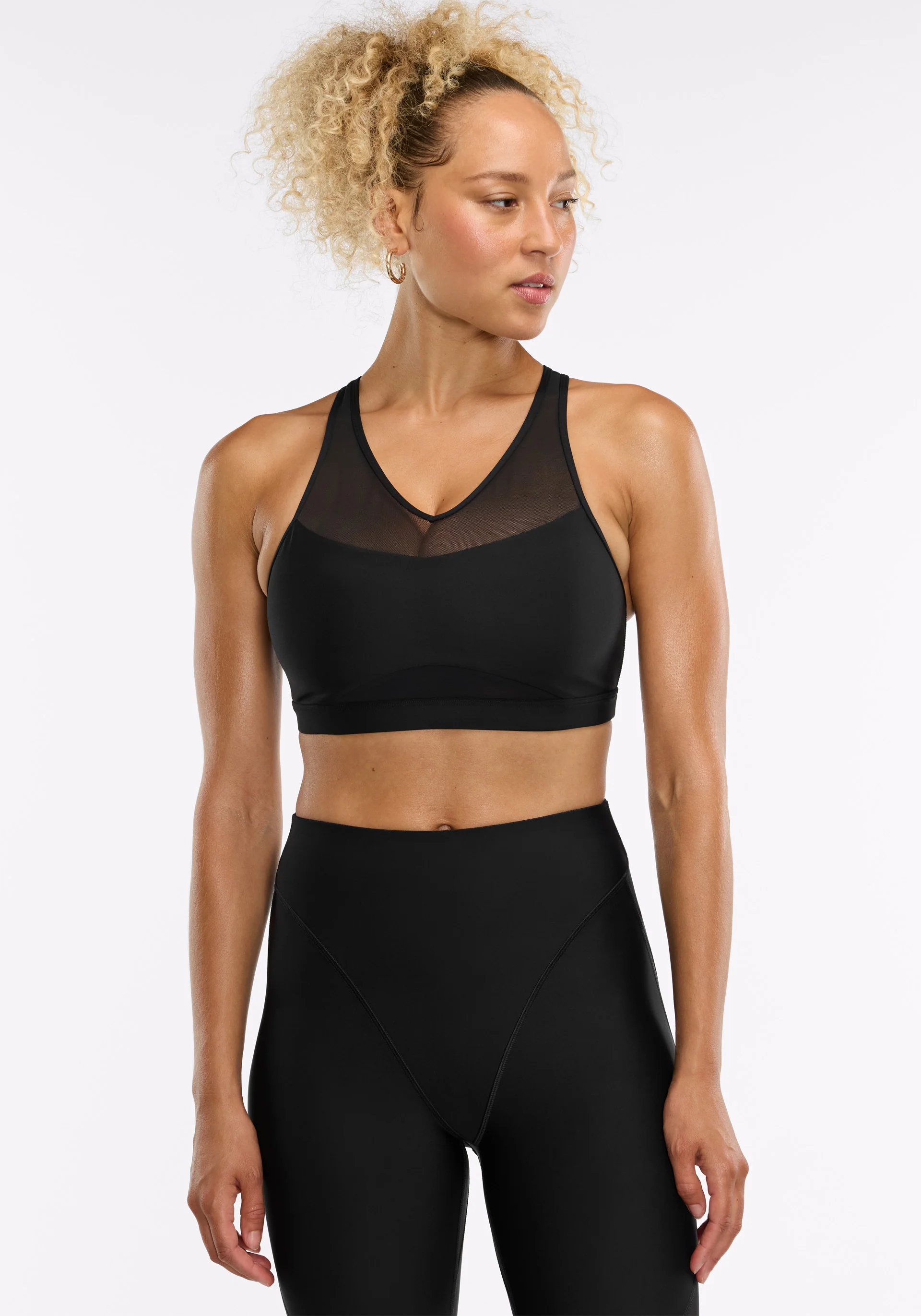 Merit High Neck Mesh Bra