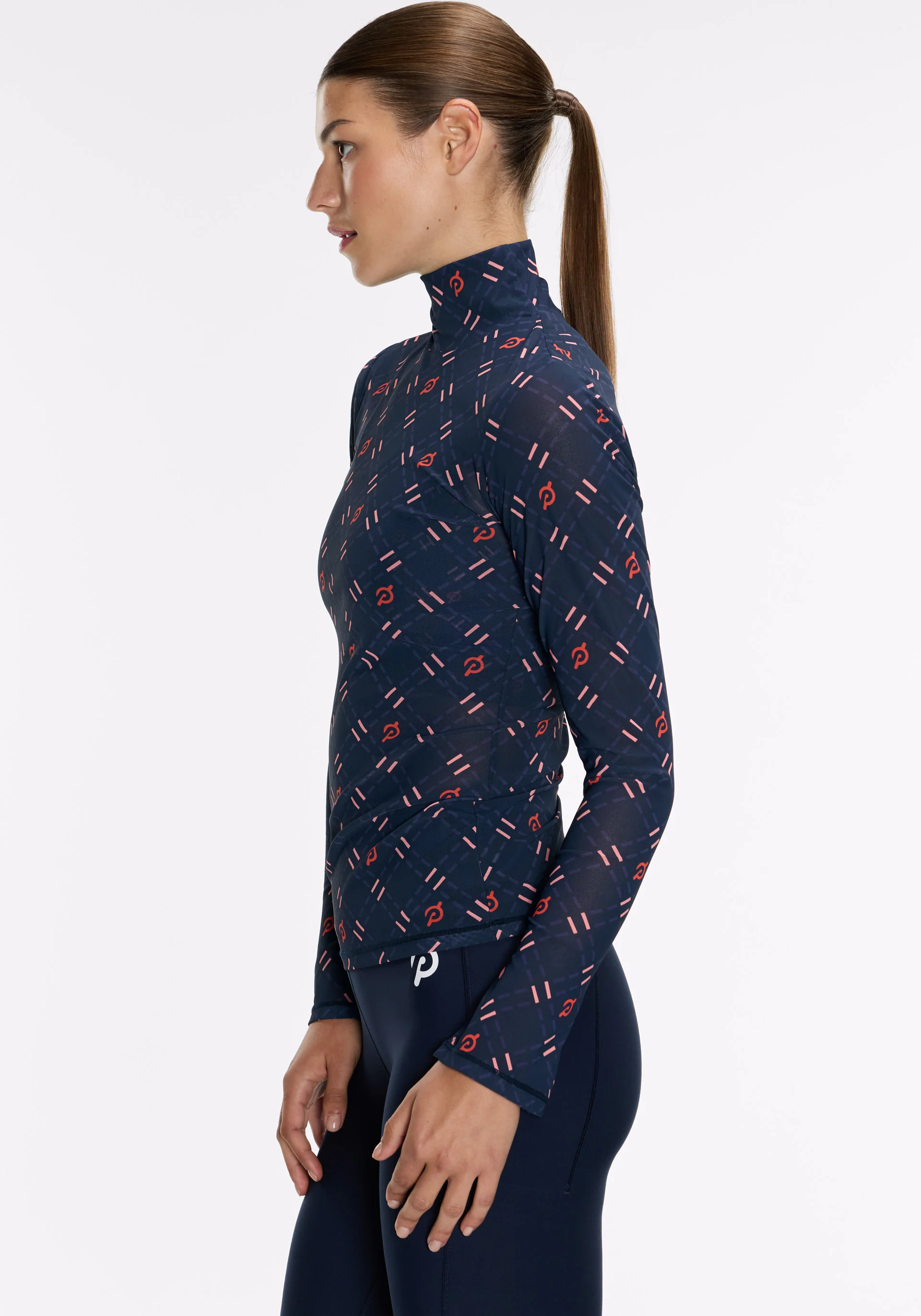 Mesh Mock Neck Long Sleeve - Image 2