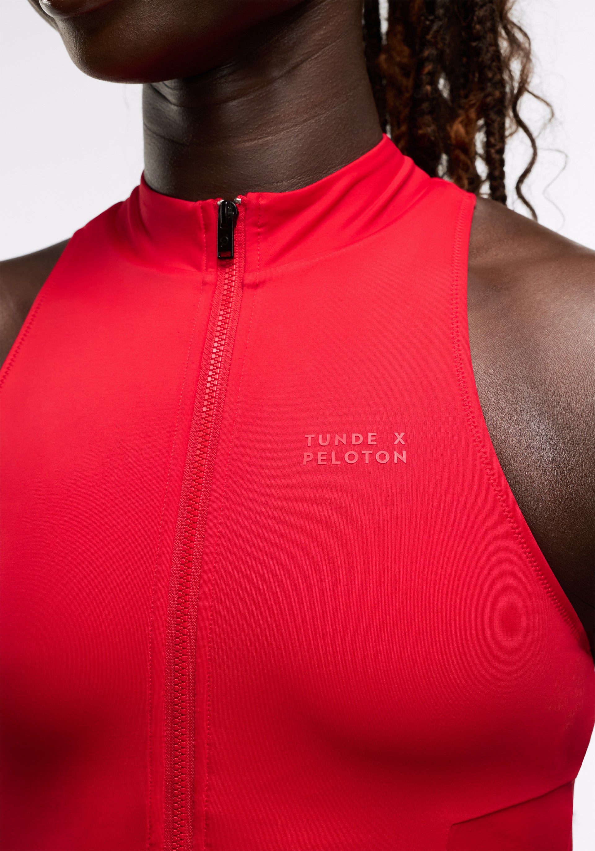 Mock Neck Zip Front One Piece - Image 6