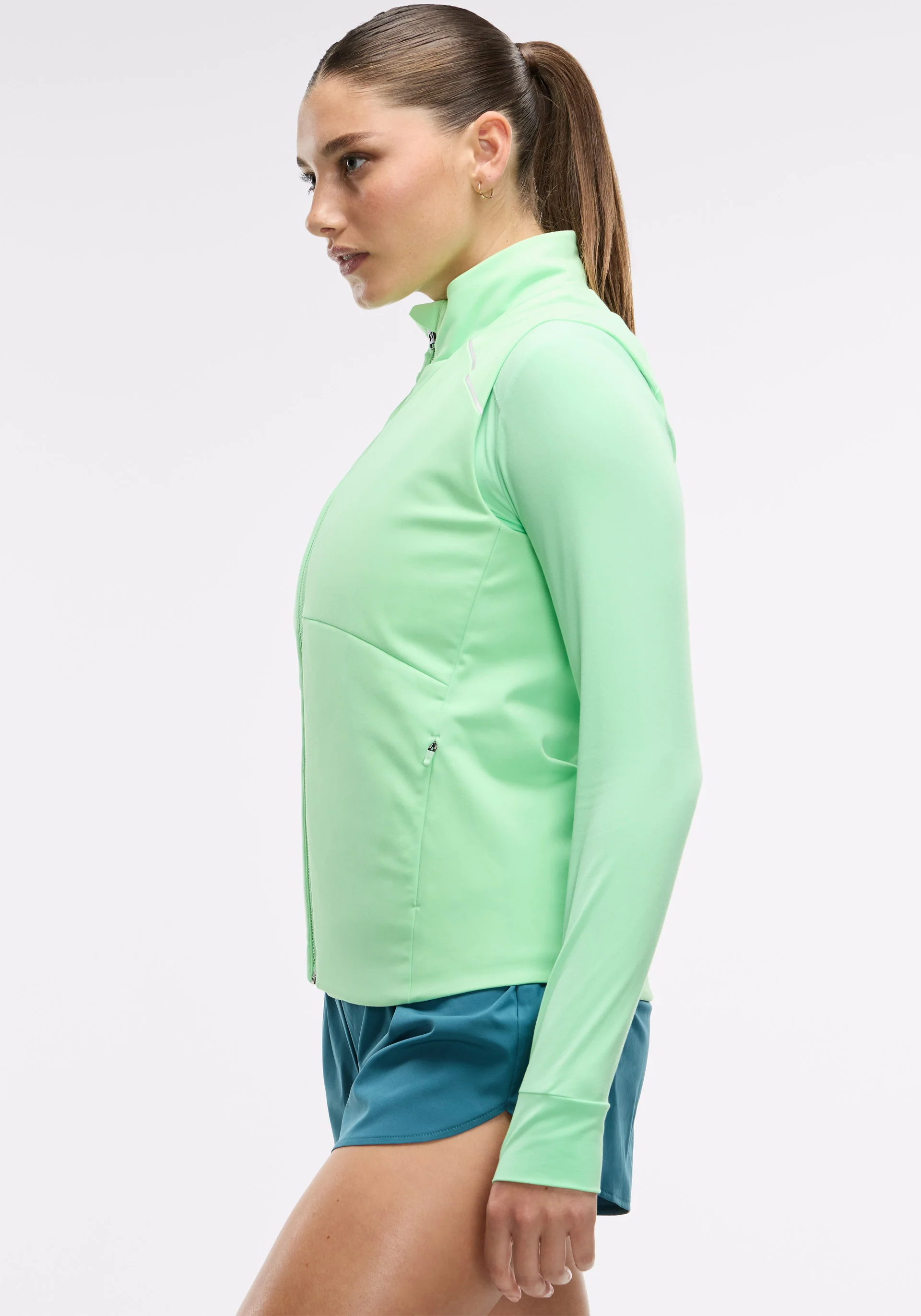 Padded Full Zip Run Vest - Image 2