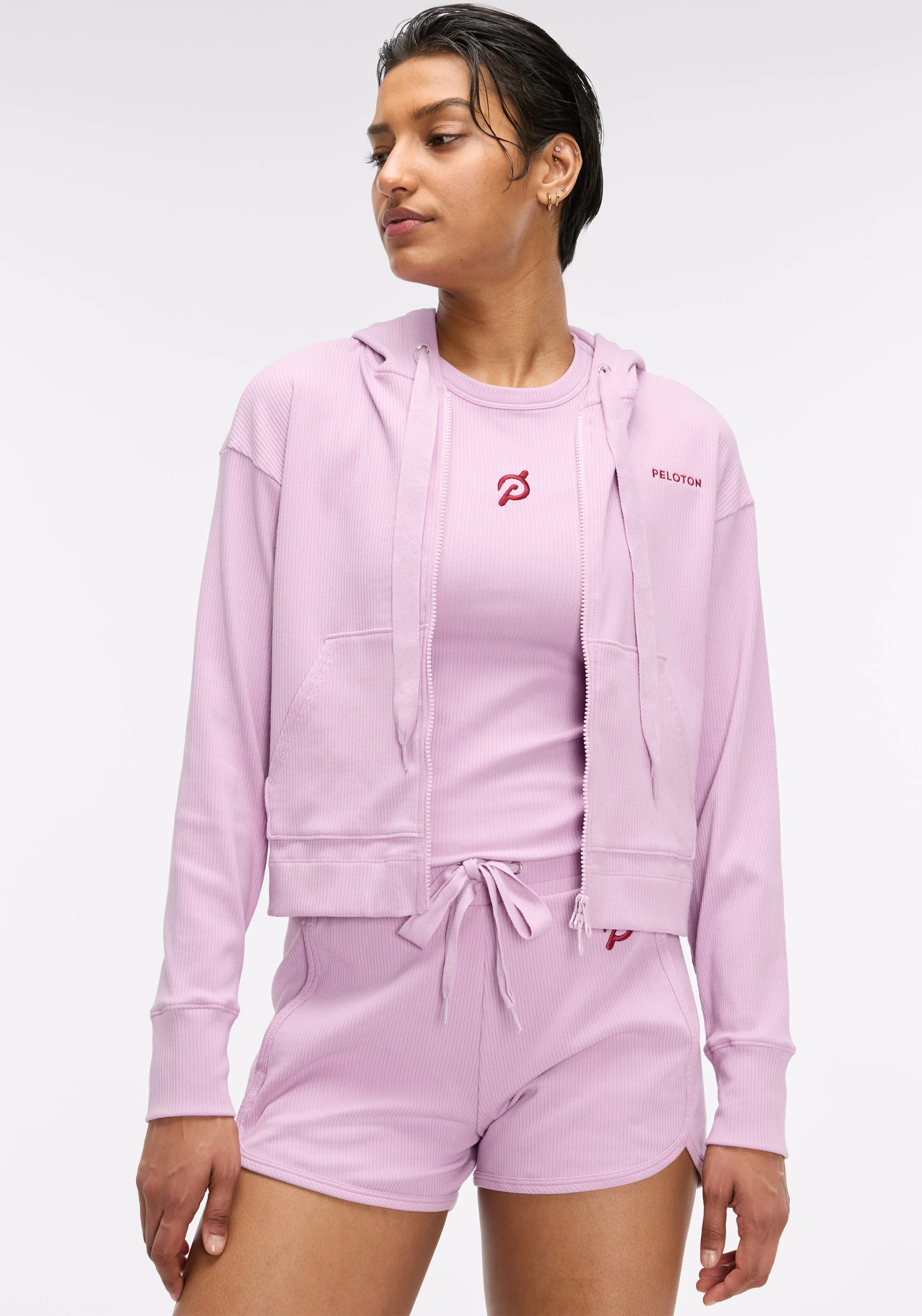 Rib Crop Hoodie - Image 2