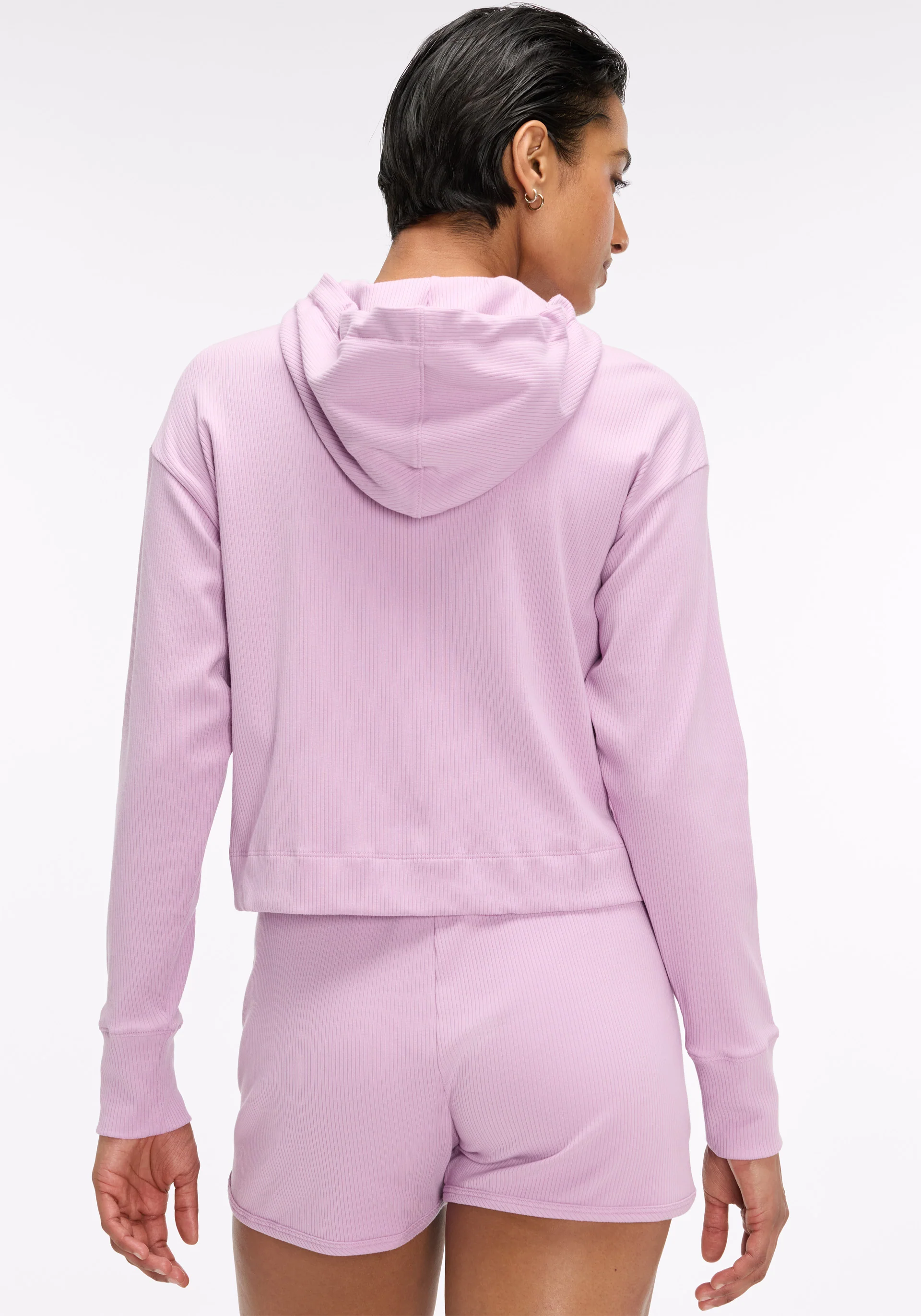 Rib Crop Hoodie - Image 4