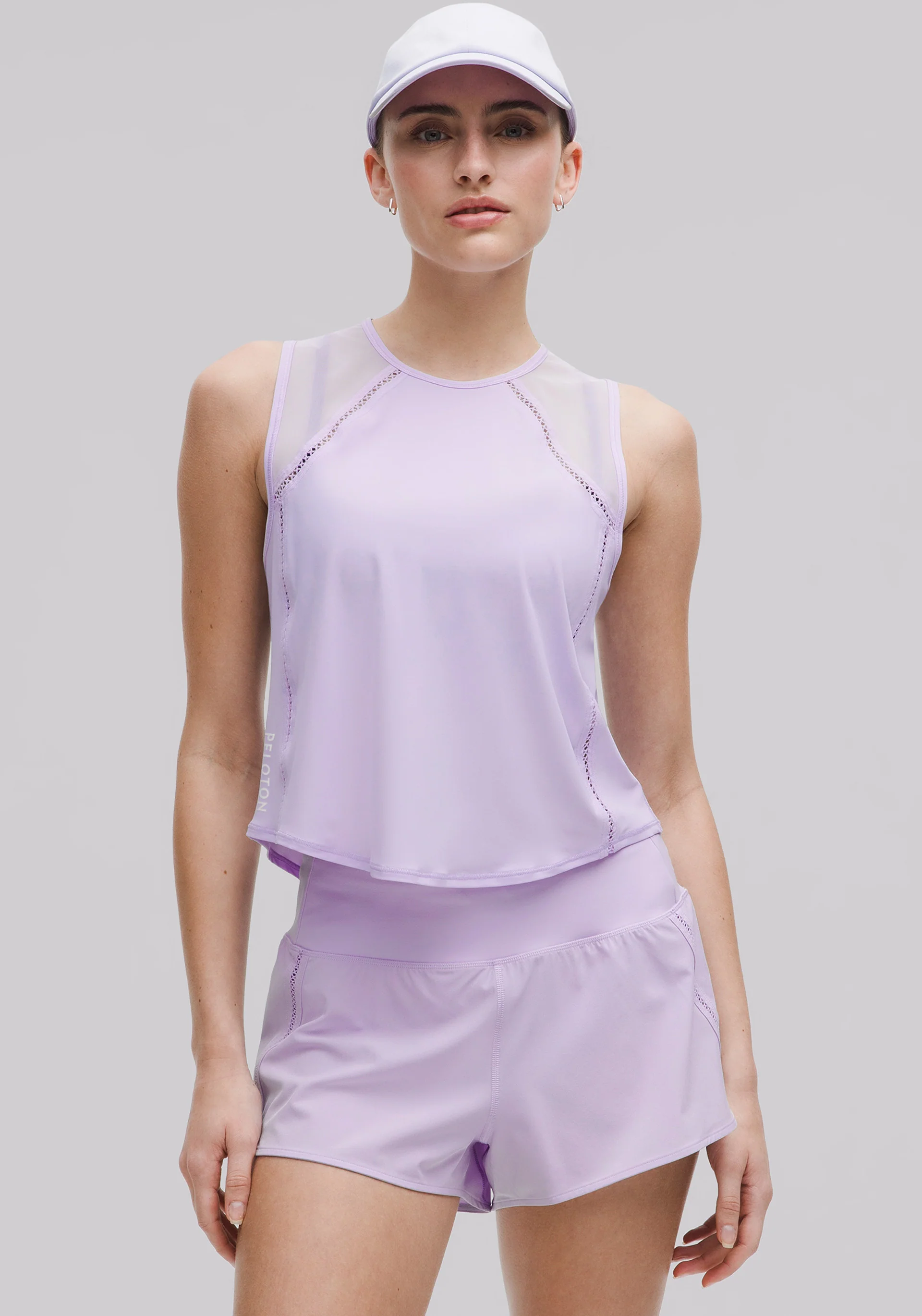 Sculpt Cropped Tank Top | Lace Trim