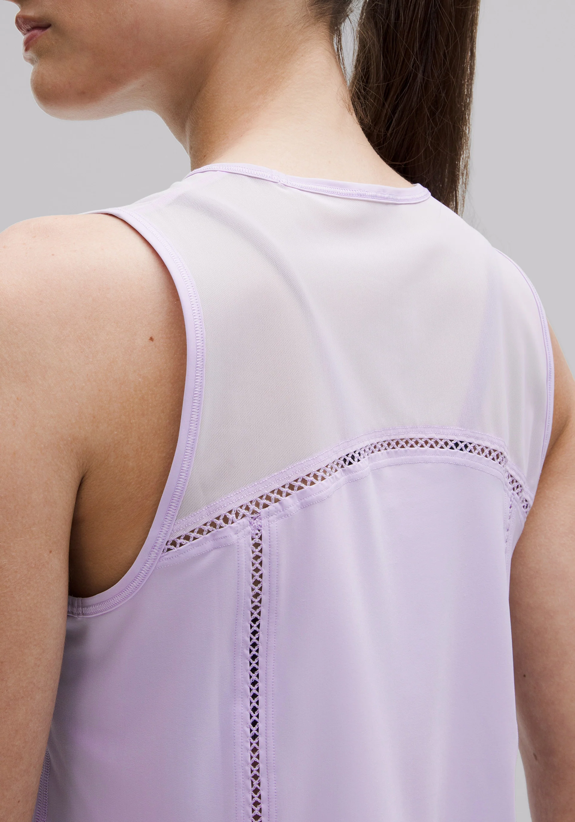 Sculpt Cropped Tank Top | Lace Trim - Image 4