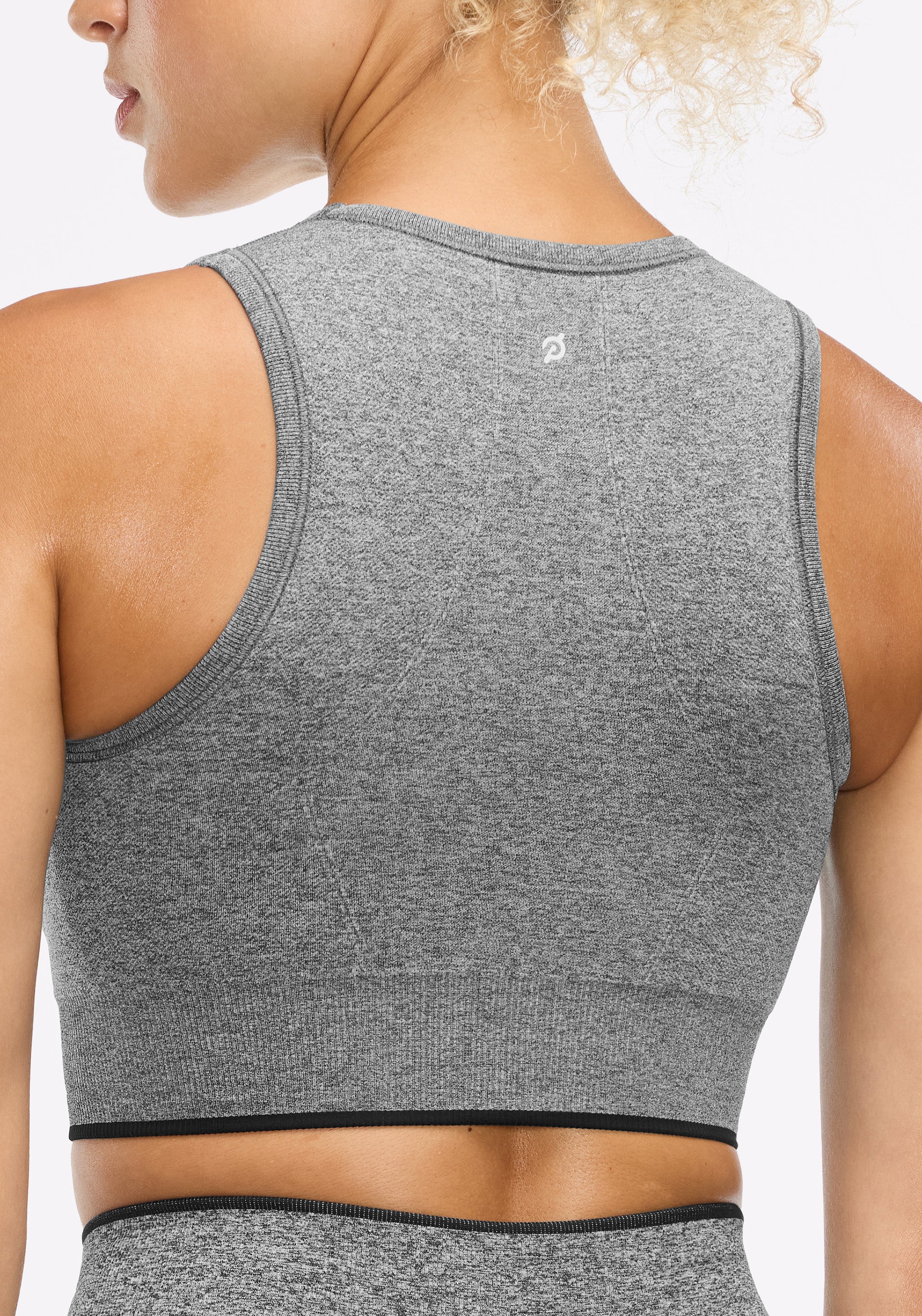 Seamless Melange High Neck Bra - Image 4