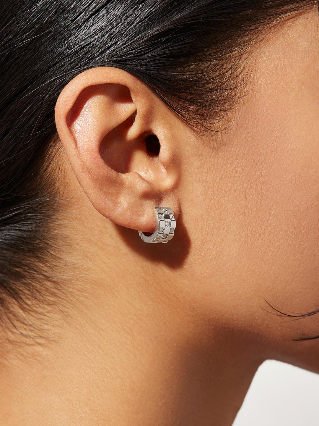 Silver Hoop Earrings - Eden Silver - Image 2
