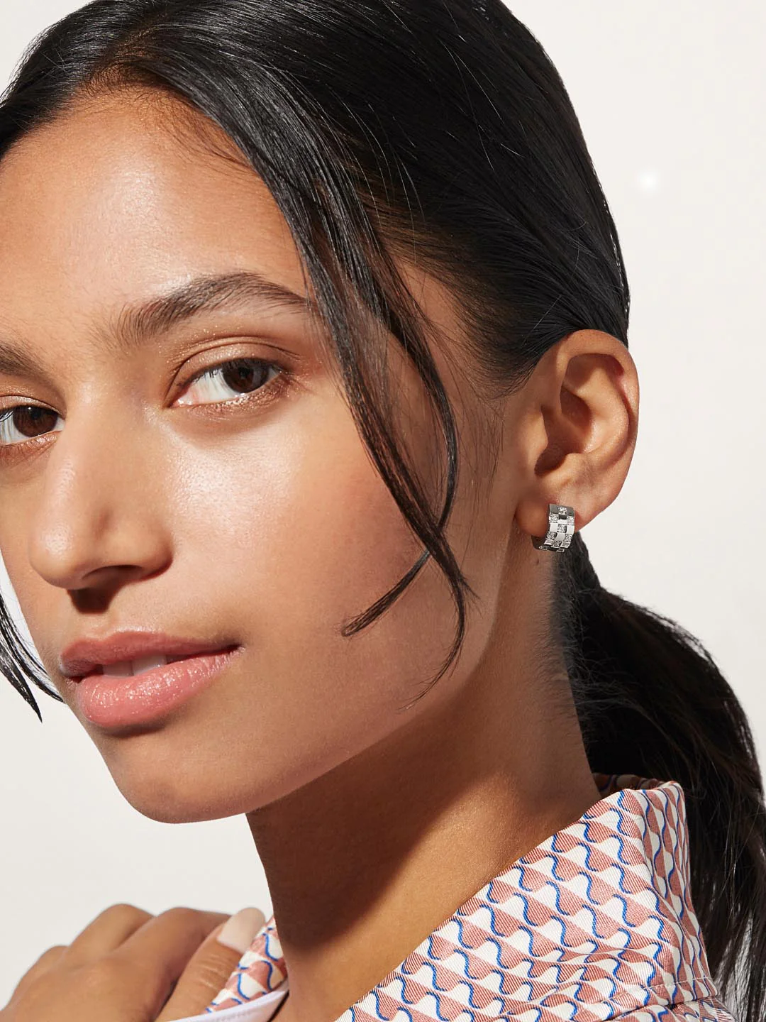 Silver Hoop Earrings - Eden Silver - Image 3