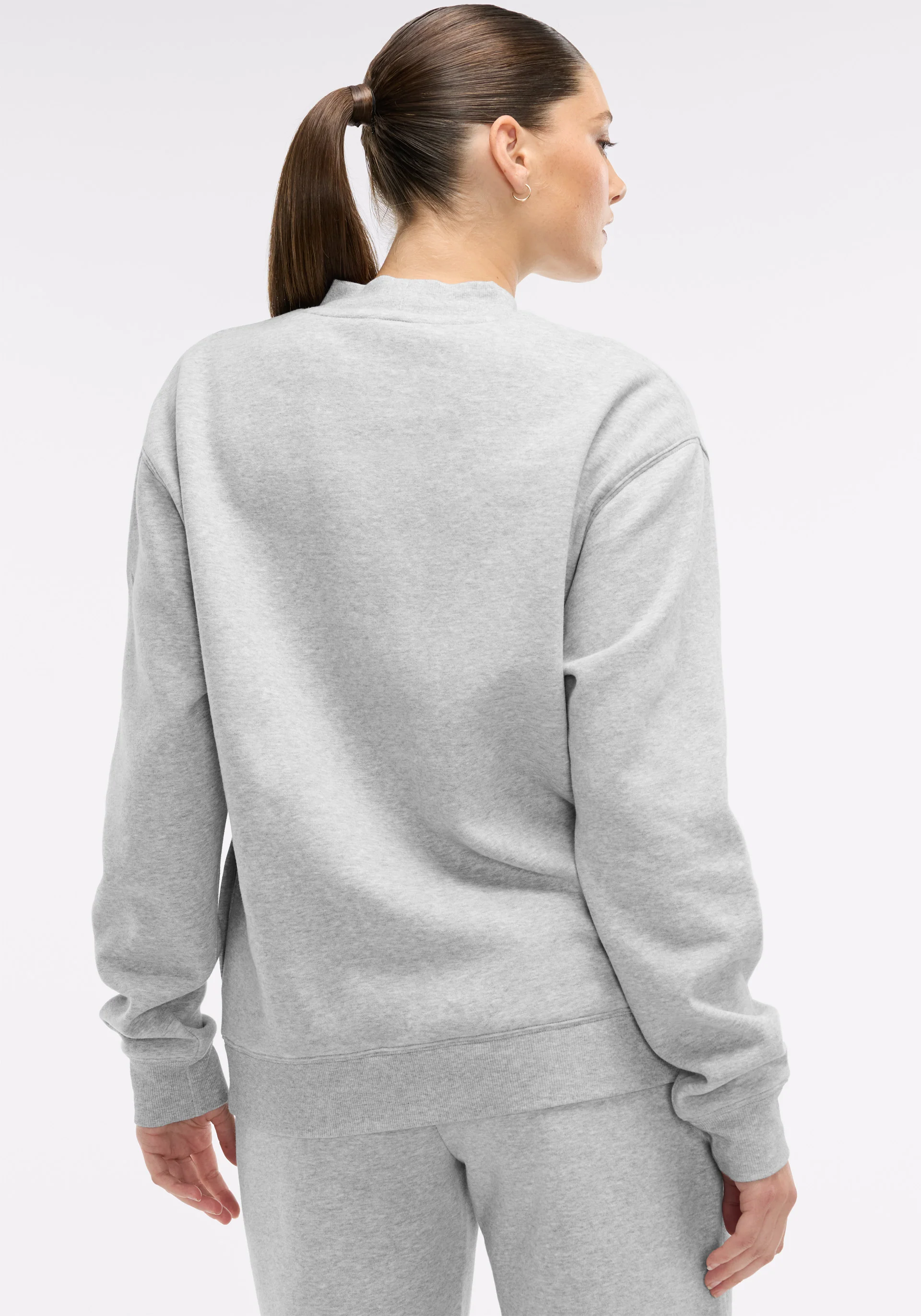 Soft Fleece Mock Neck Sweatshirt - Image 3