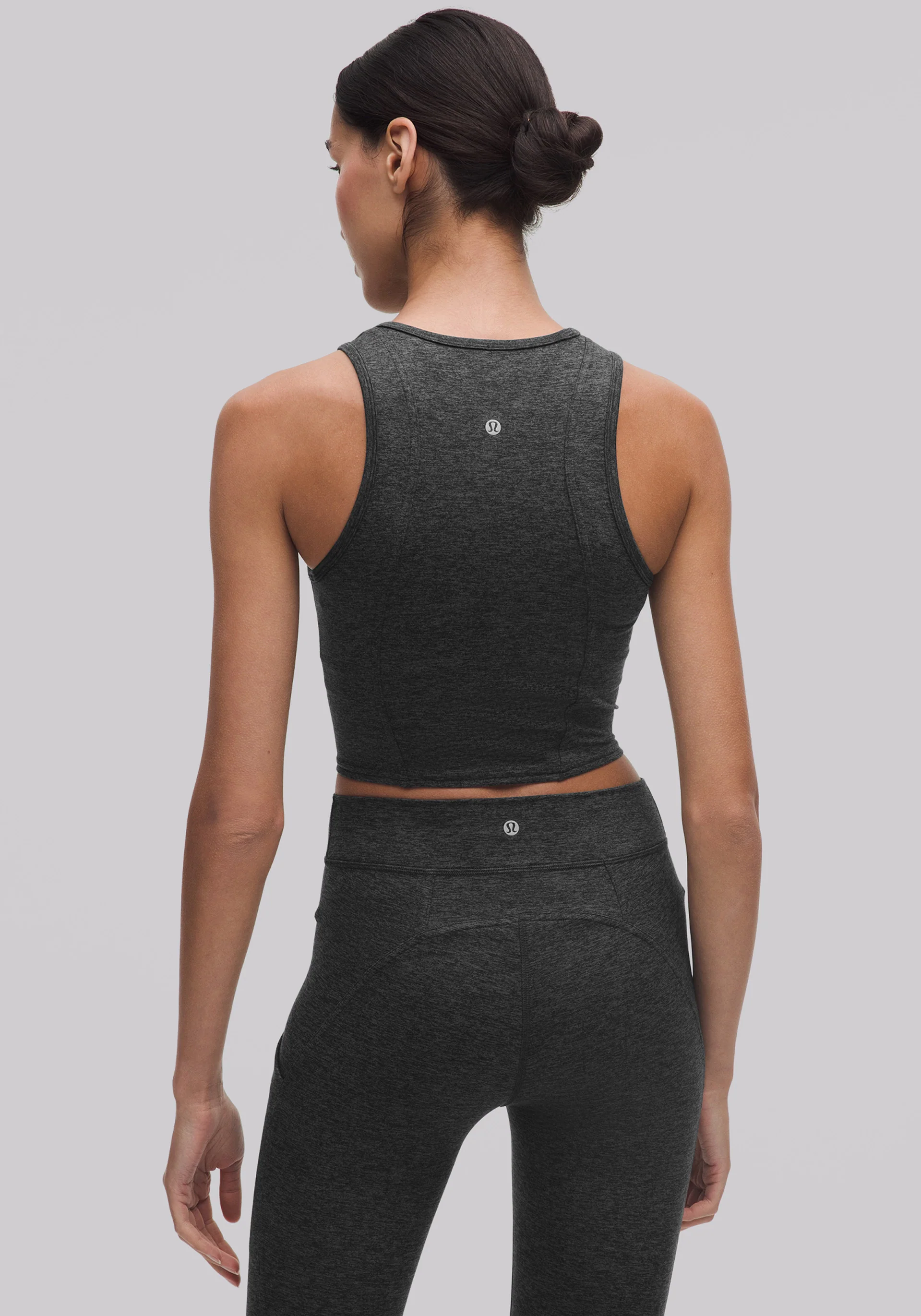 Softy Suedey Crewneck Cropped Tank Top - Image 2