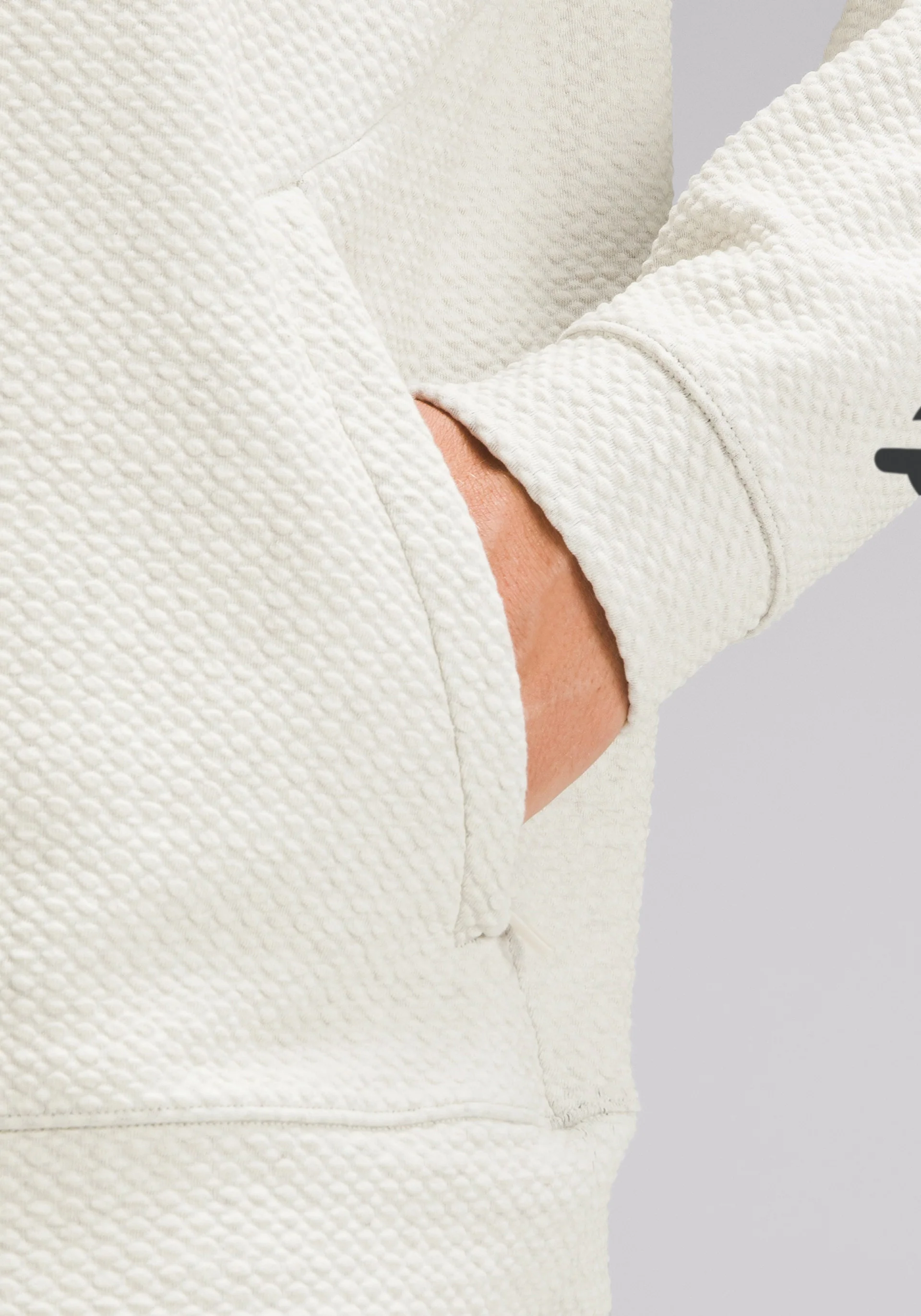 Textured Double-Knit Cotton Hoodie - Image 4