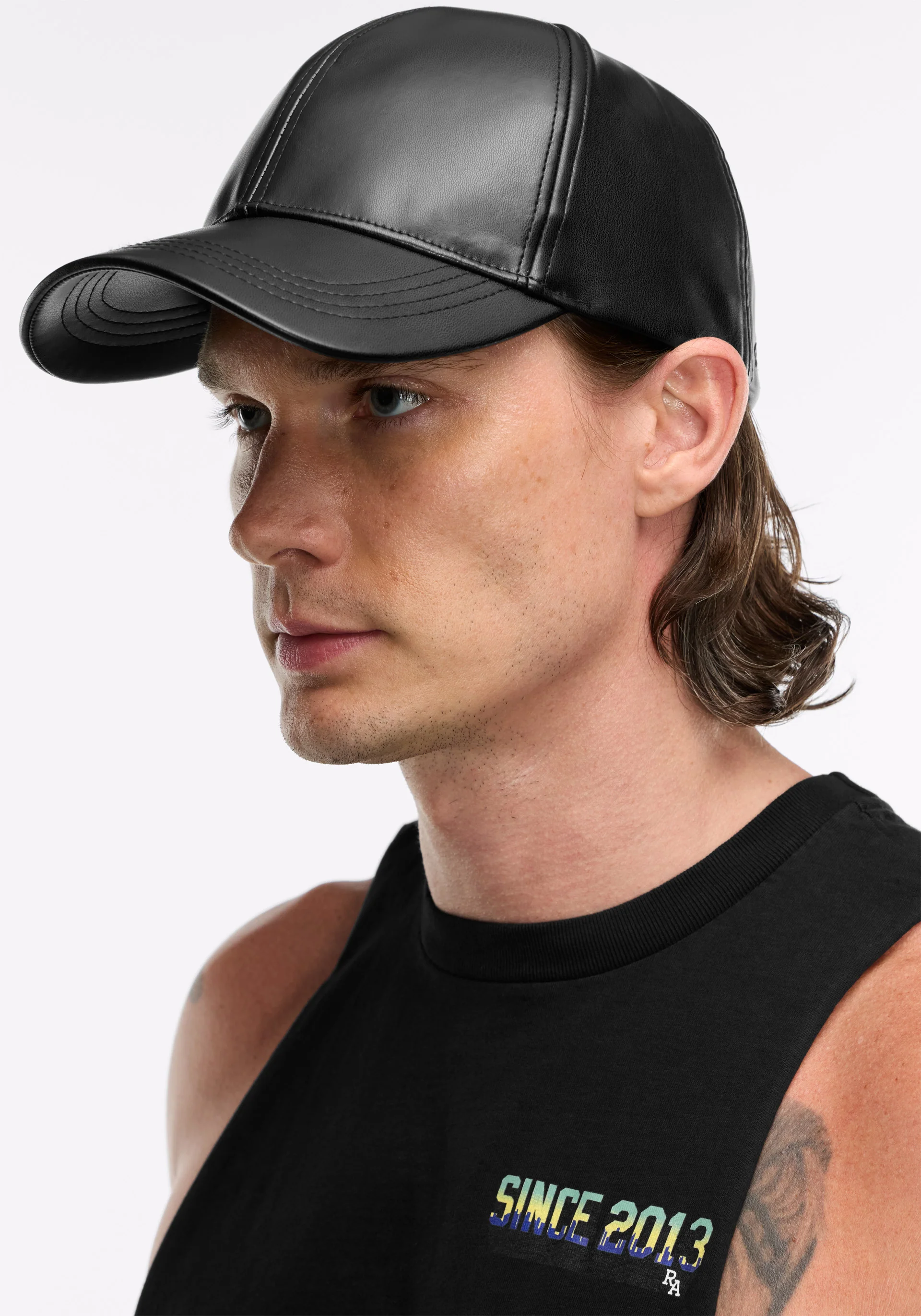 Vegan Leather Baseball Cap - Image 7