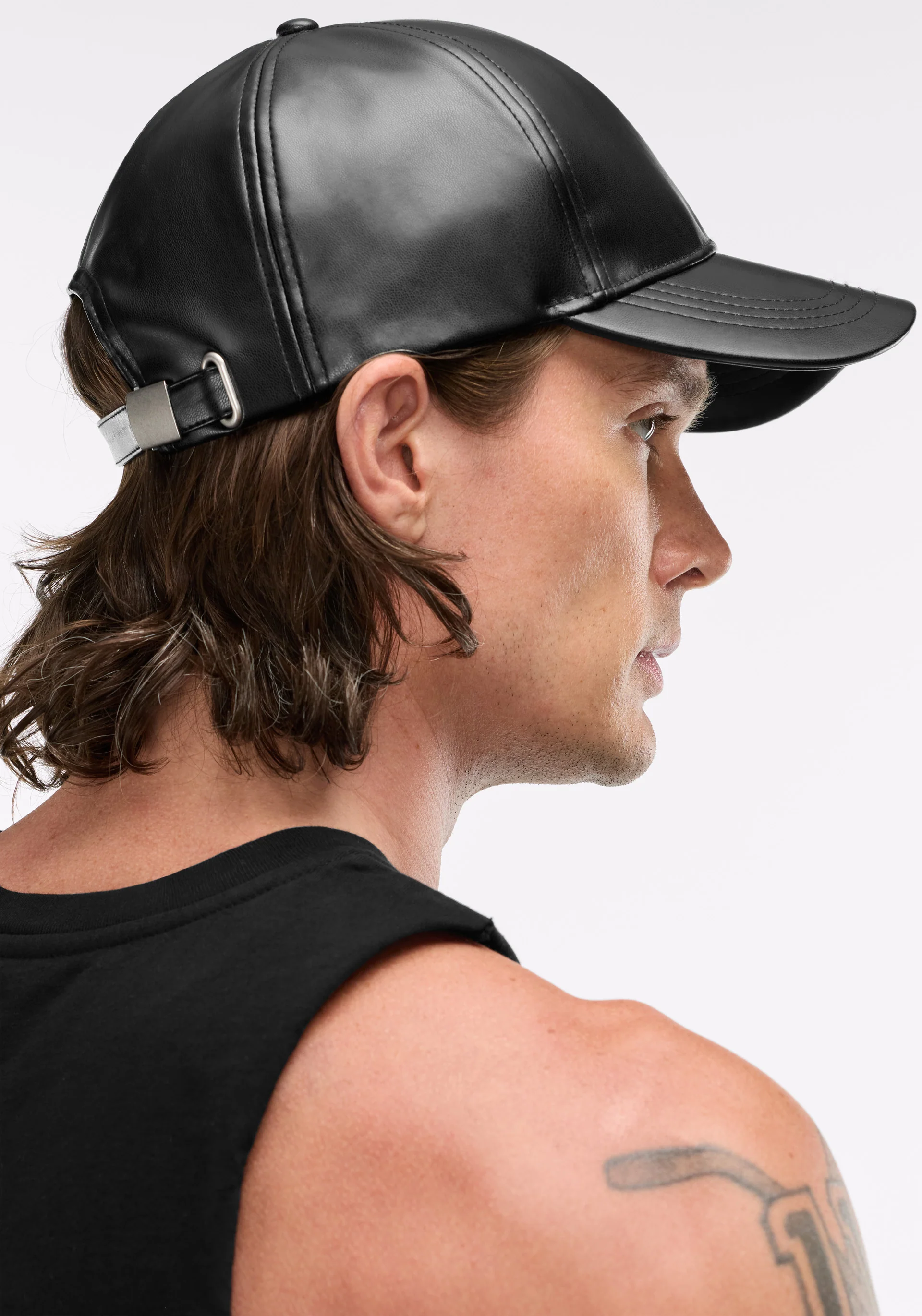 Vegan Leather Baseball Cap - Image 8