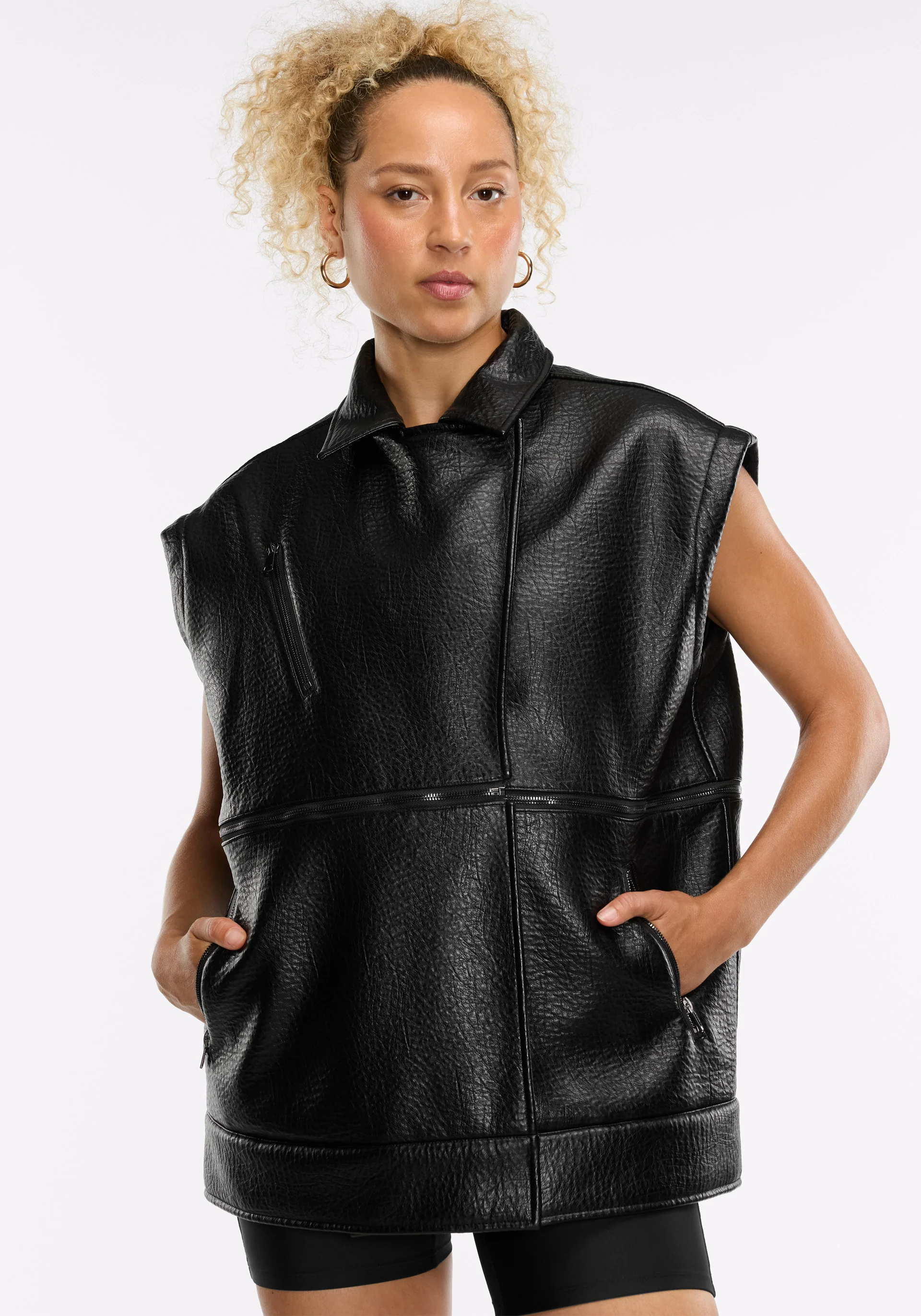 Faux Leather Moto Jacket - Image 15