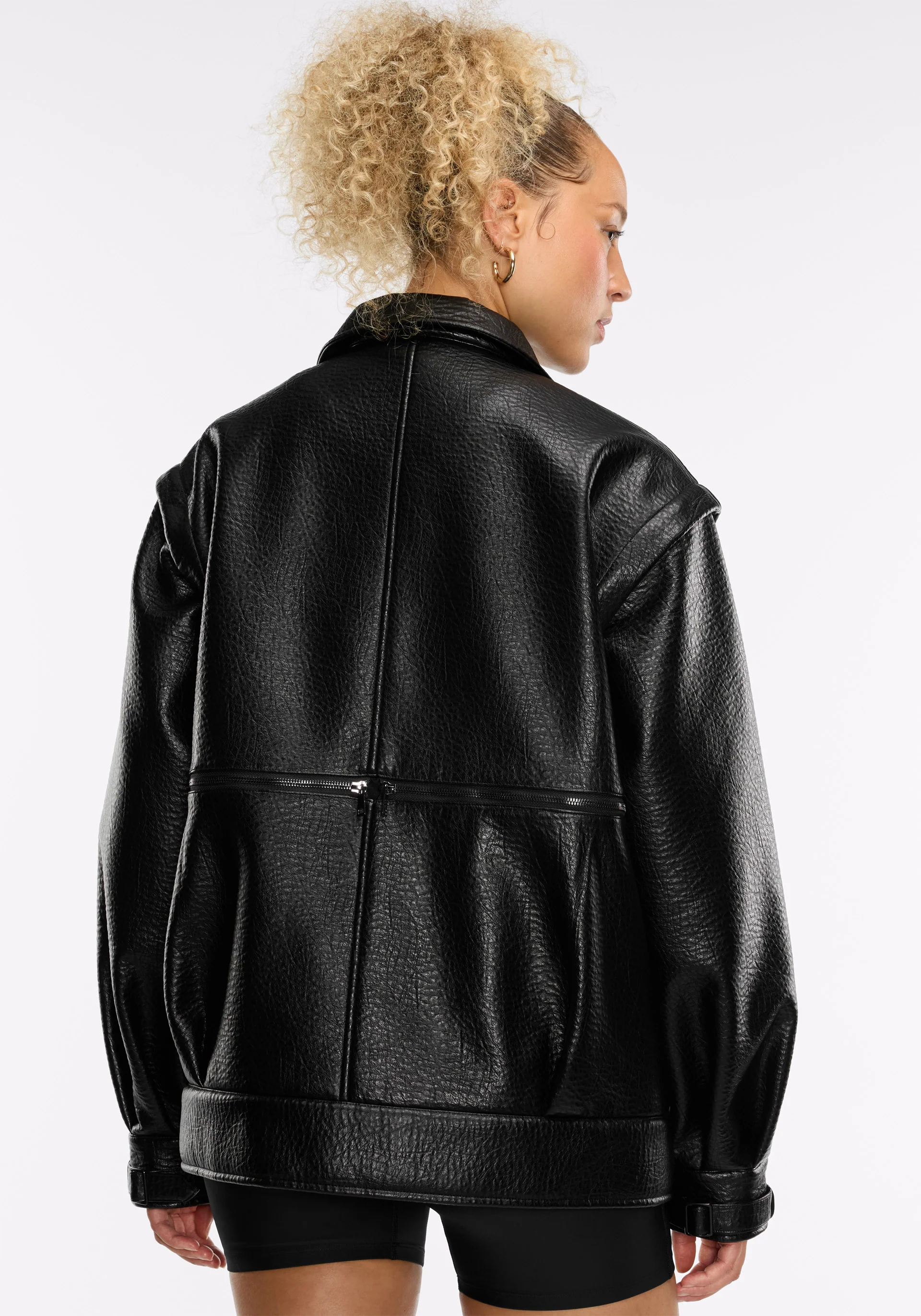 Faux Leather Moto Jacket - Image 5