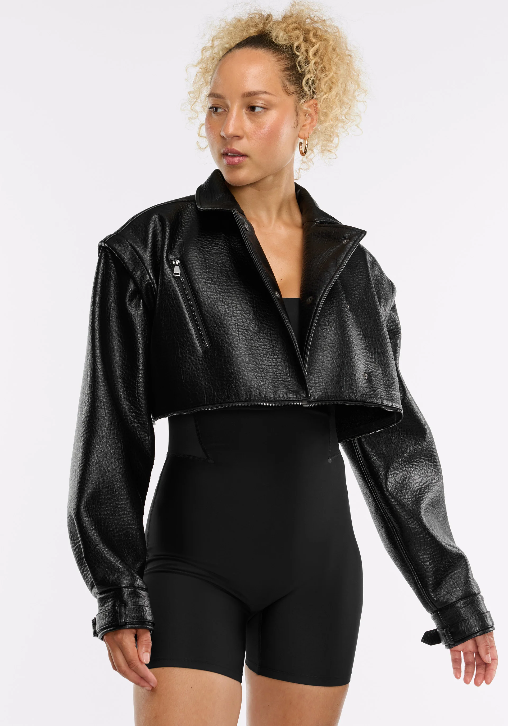 Faux Leather Moto Jacket - Image 7