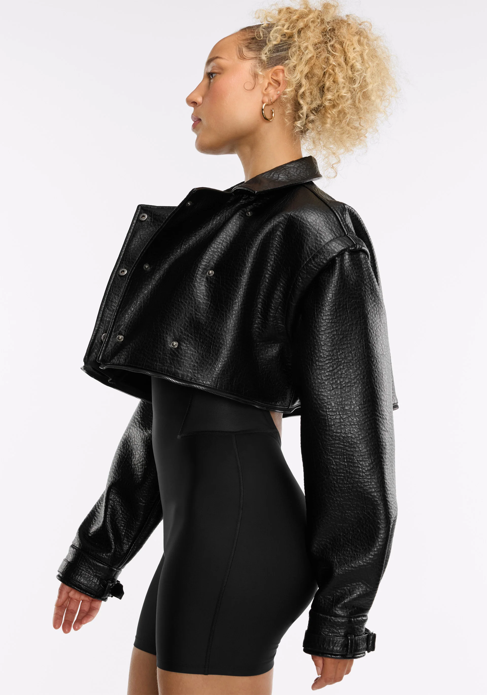 Faux Leather Moto Jacket - Image 8