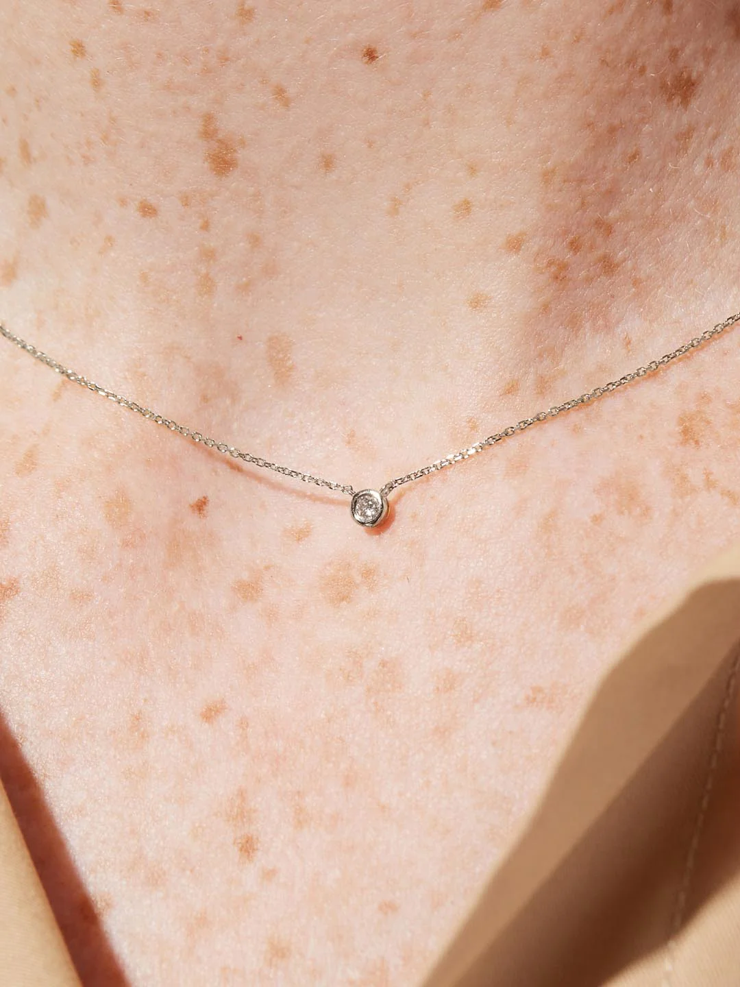 White Gold Diamond Necklace - Image 3