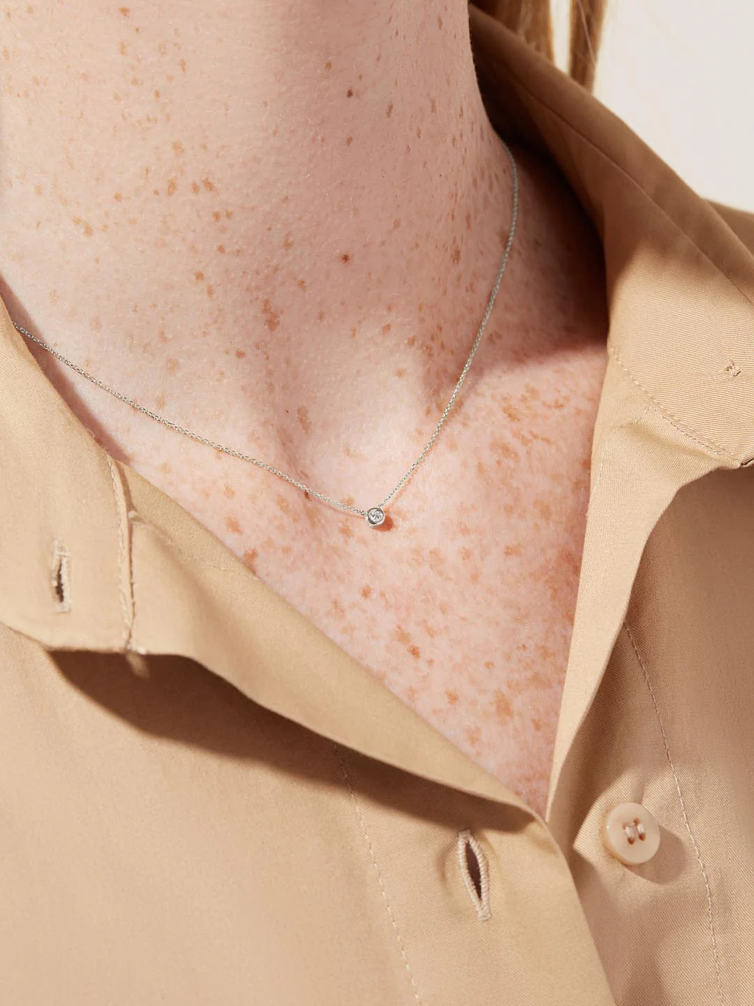 White Gold Diamond Necklace - Image 4